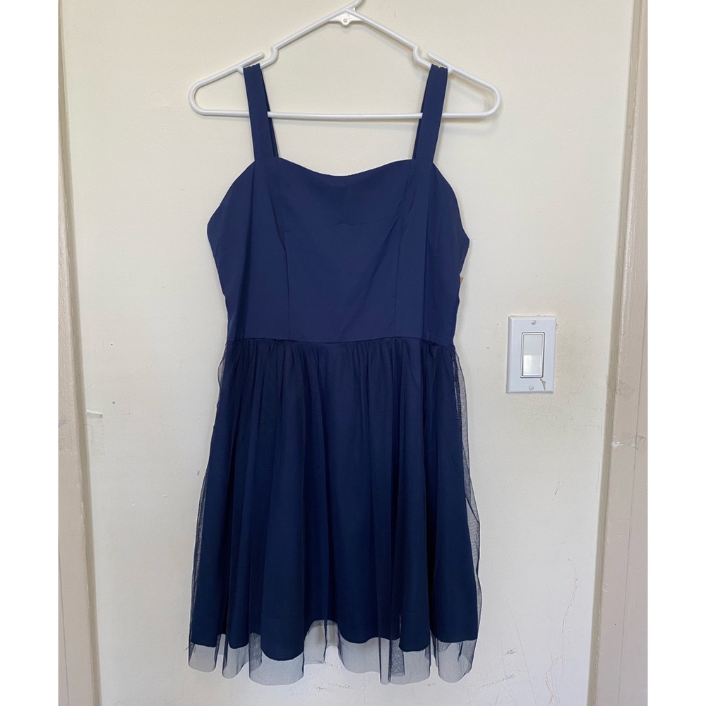 Navy blue cocktail dress